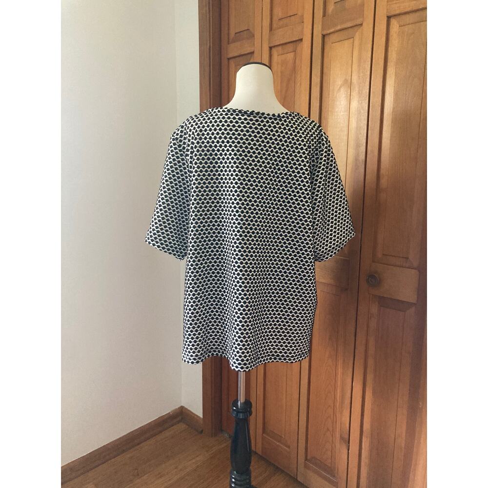 Ruby Rd. Black & White Stretch Pullover Top, Size… - image 3